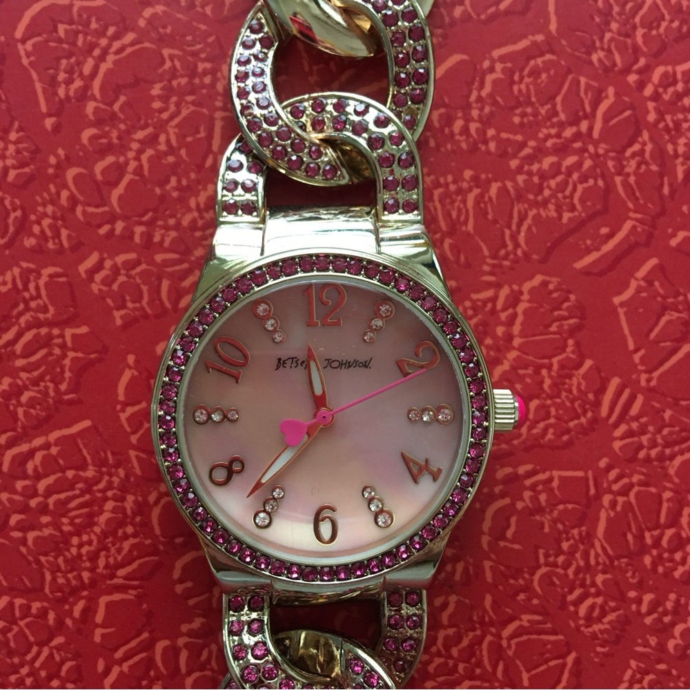 Betsey Johnson Pink and Gold Watch, NWT